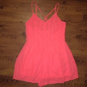 Romper with zipper & adjustable straps